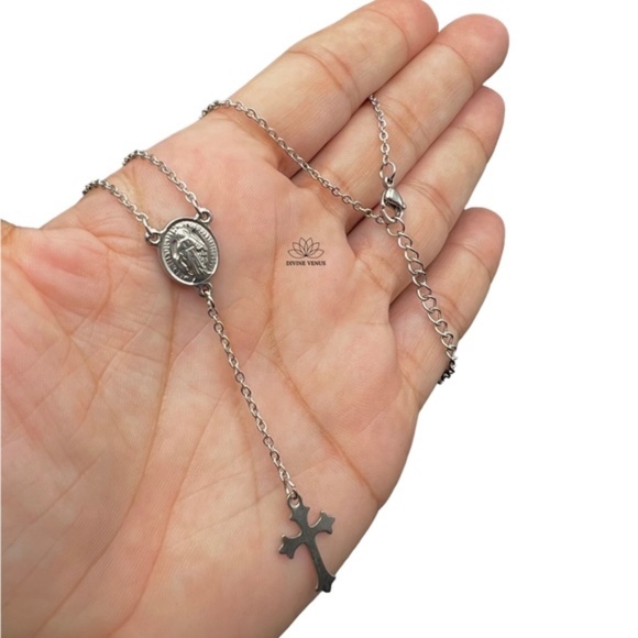Rosary Necklace | Stainless Steel Jewelry - Picture 5 of 6
